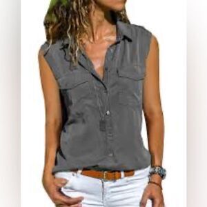 ModCloth Ark & Co Tops- small blouse (brown / green) - EUC